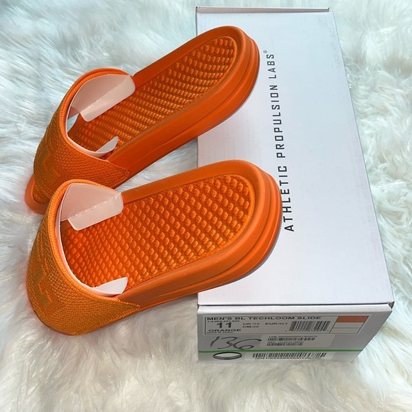 🆕 APL Men’s Big Logo Techloom Slide in Orange Size 11 UNISEX - Picture 7 of 10
